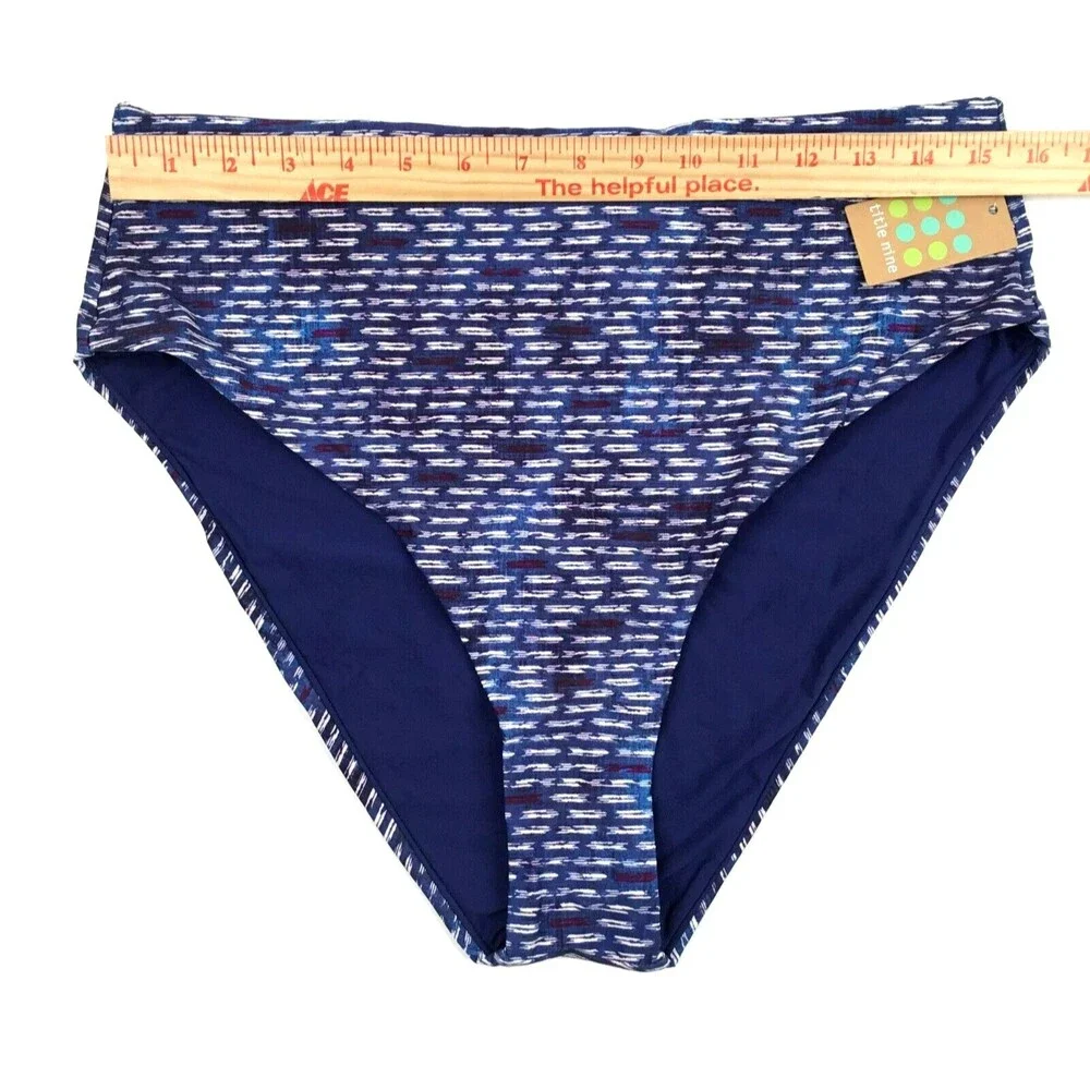 Title Nine Blue Patterned Bikini Bottom - Picture 12 of 13